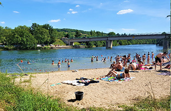 La plage du Camping des Îles